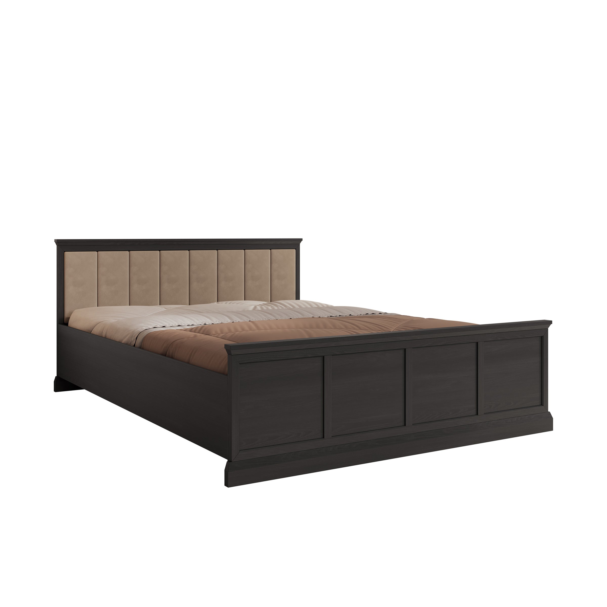 Leroy - Tweepersoonsbed - Zwart - 160x200 cm