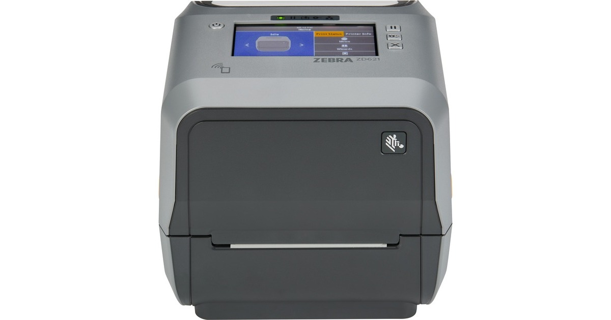 ZebraZD621T labelprinter  (Grijs/antraciet, 203 dpi, USB, USB Host, Ethernet, Serial, BTLE5, Swiss Font, EZPL)