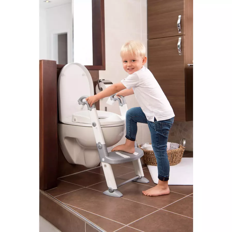 Rotho Babydesign Toilettentrainer Kidskit 3-in-1 silbergrau  weiß