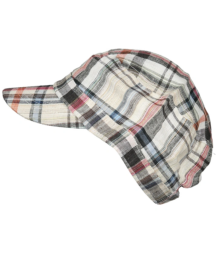 Basecap ARMY CHECKS kariert in beige/blau