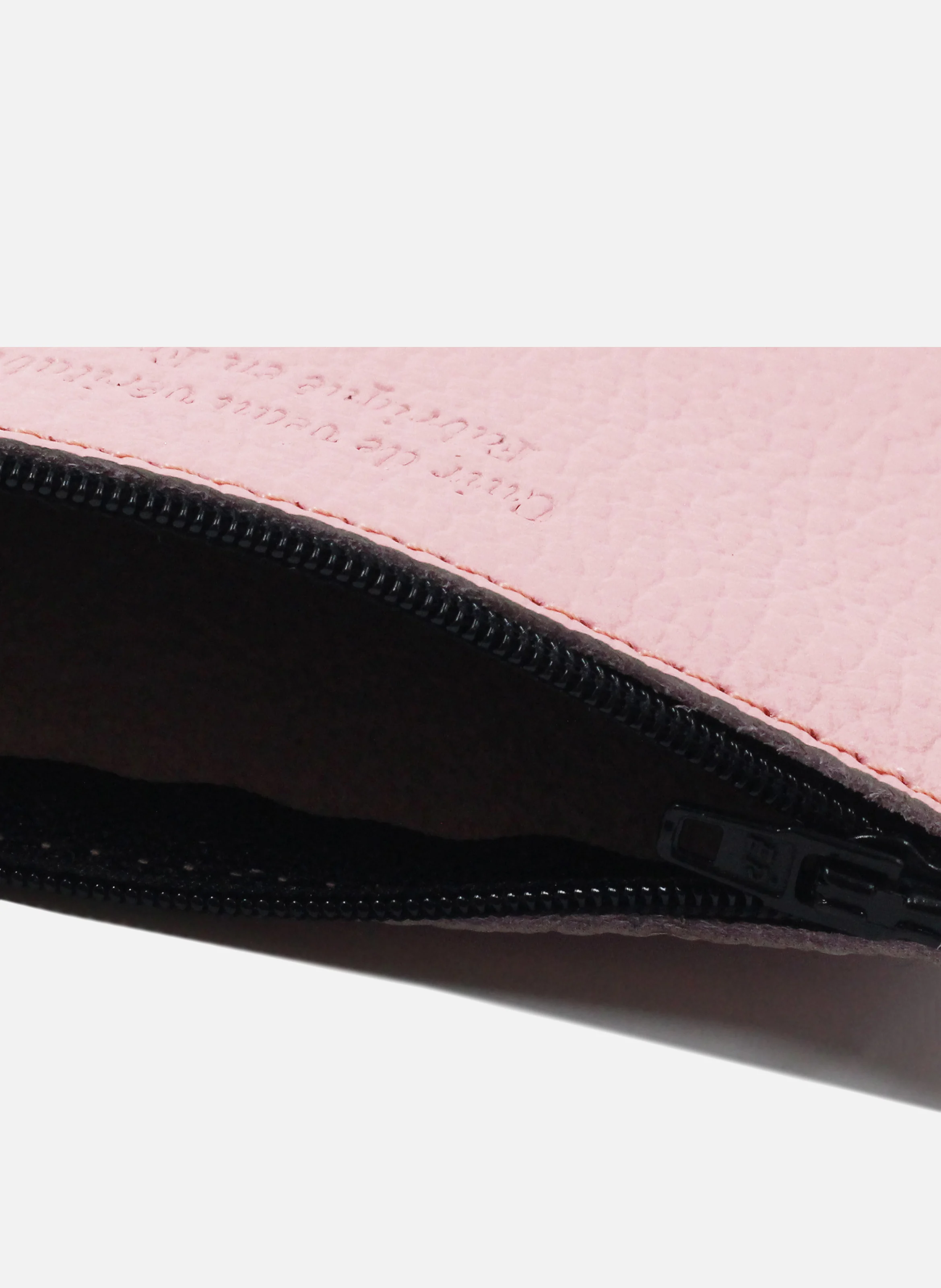 Pochette petit modèle cuir grainé | Rose