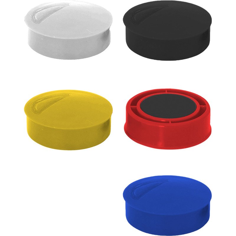 Plots magnétiques aimants assortis Ø 25 mm - Lot de 5