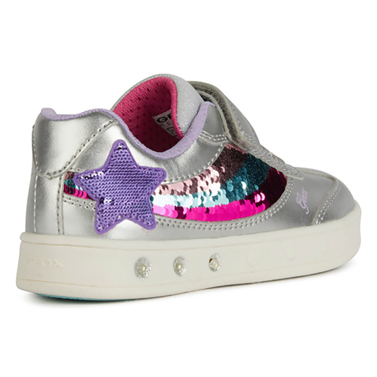 Geox Baskets Skylin argenté/multicolore