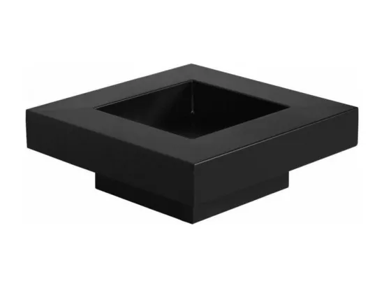 Brasero de jardin carré BACHACHE en acier-80 cm-Acier noir sablé---Acier noir sablé