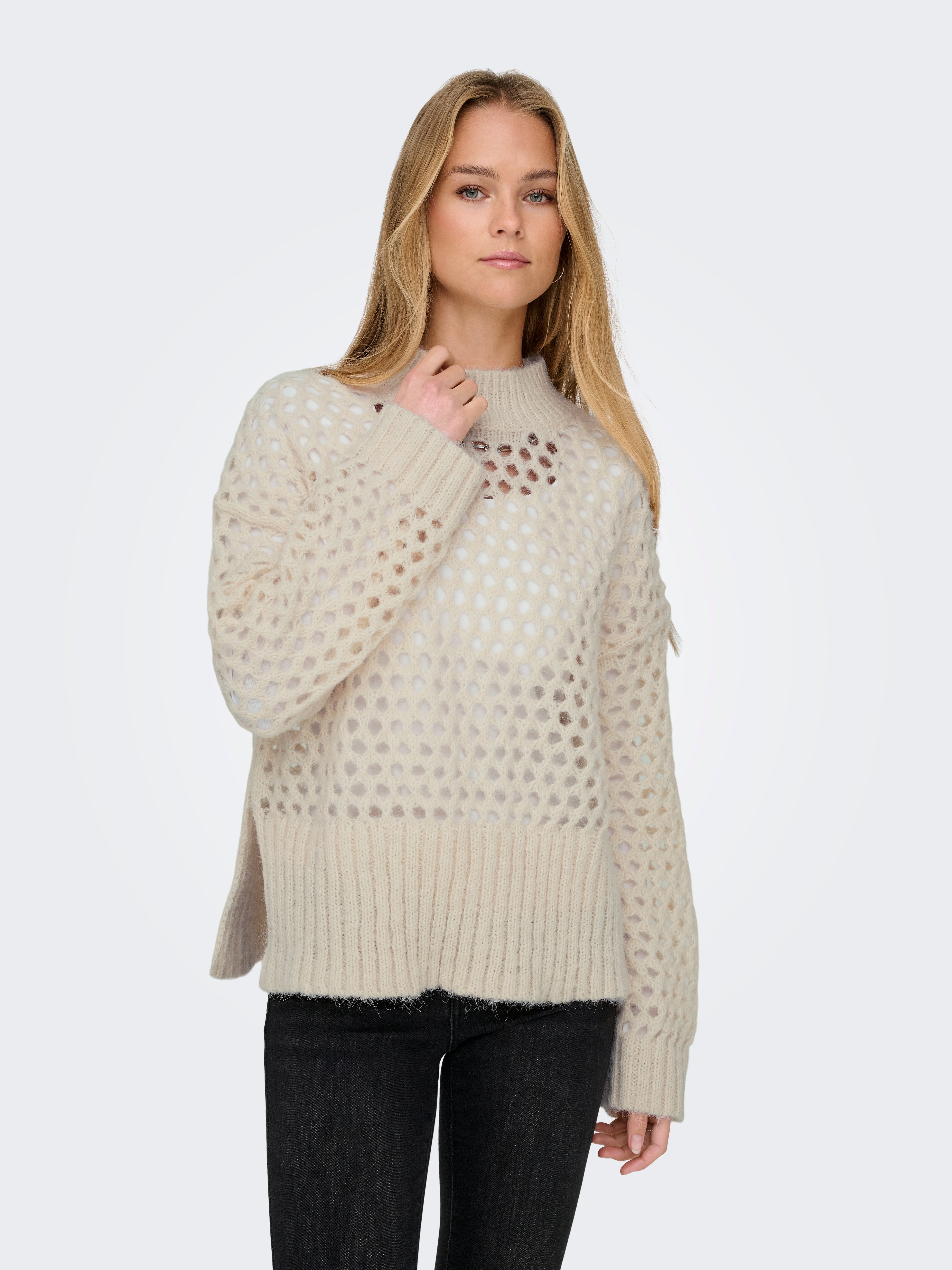 ONLBILLIE Strickpullover Whitecap Gray