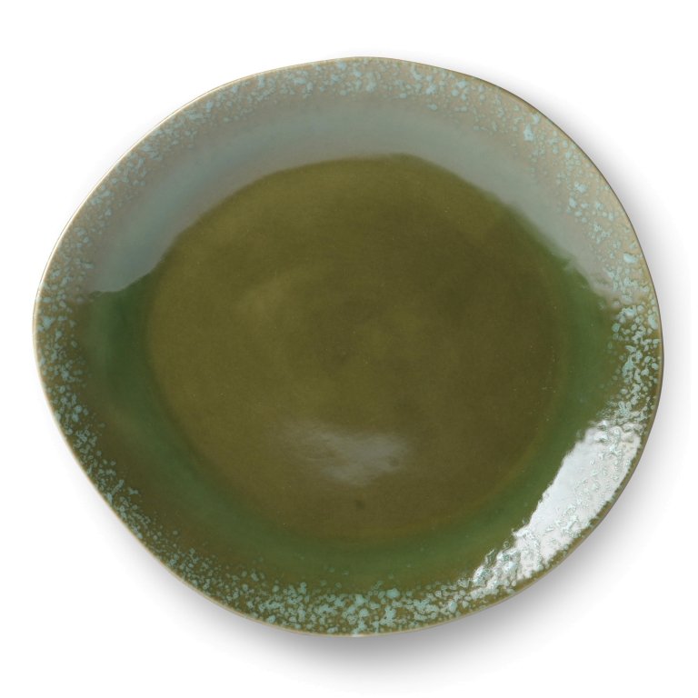 HKliving 70's Ceramic dinerbord Ø29 set van 2 mineral