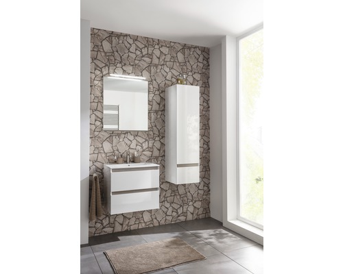 Badmobil inbouwwastafel Miami Vice 61 x 39 cm glanzend wit 7916233