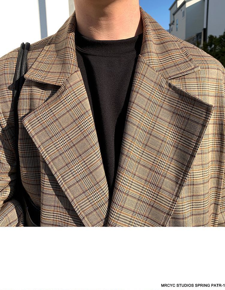 MRCYC - Geruite trenchcoat met dubbele rij knopen