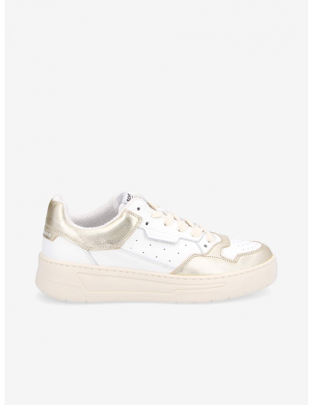 schmoove baskets de ville femme smatch new trainer cuir blanc/or