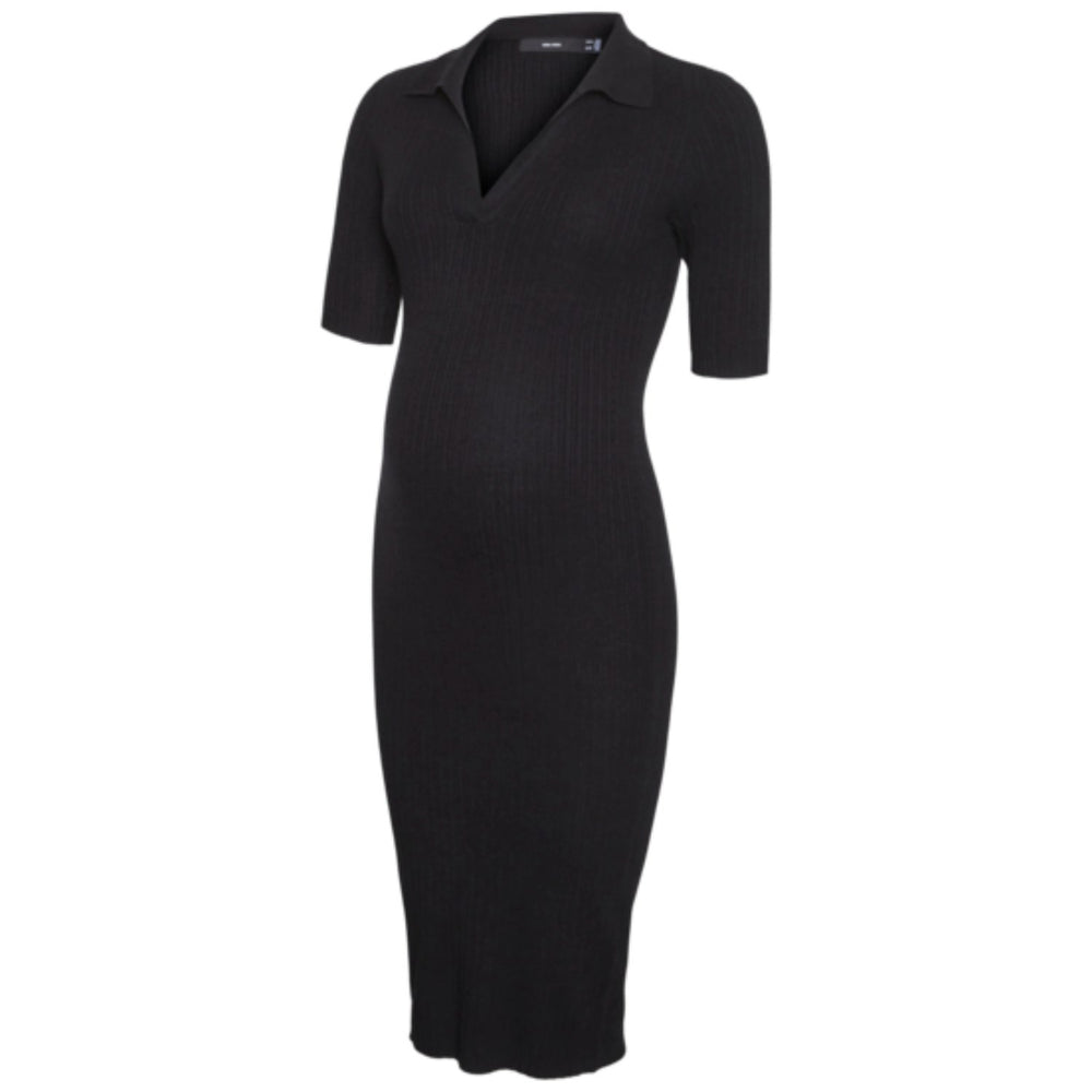 Køb Vero Moda Maternity Black Holly Polo Kjole Noos
