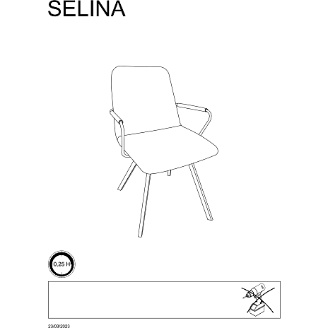 Selina spisebordsstol - mørkegrå