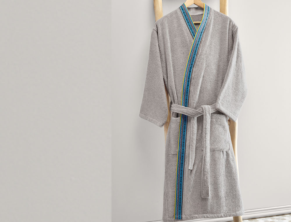 Peignoir homme-Bleu de Paon