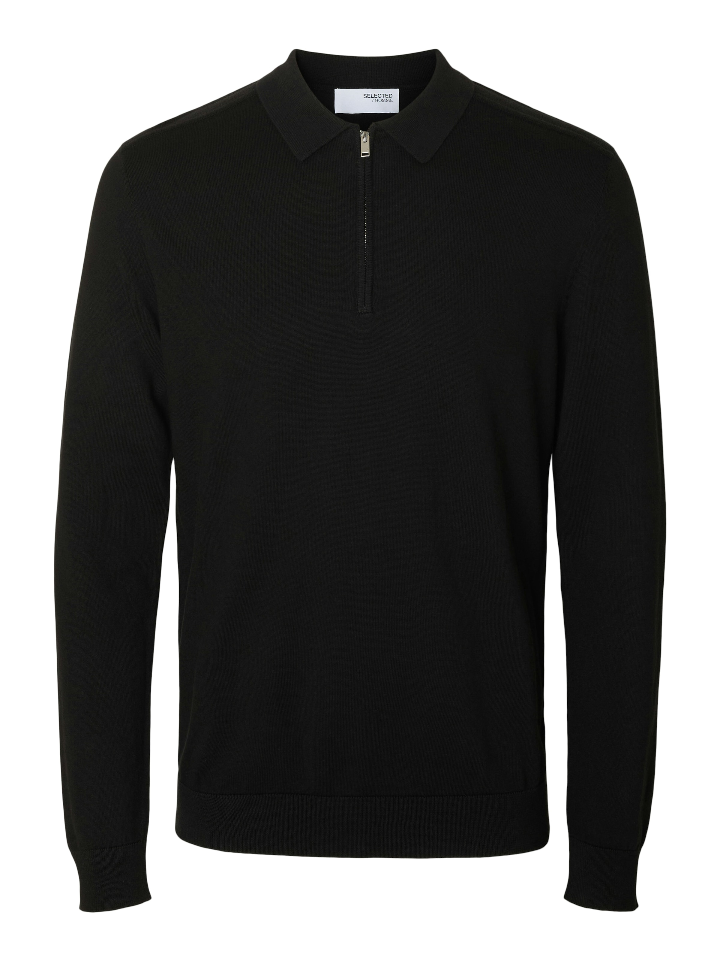 SELECTED Polokragenpullover »SLHBERG LS HALF ZIP POLO NOOS«