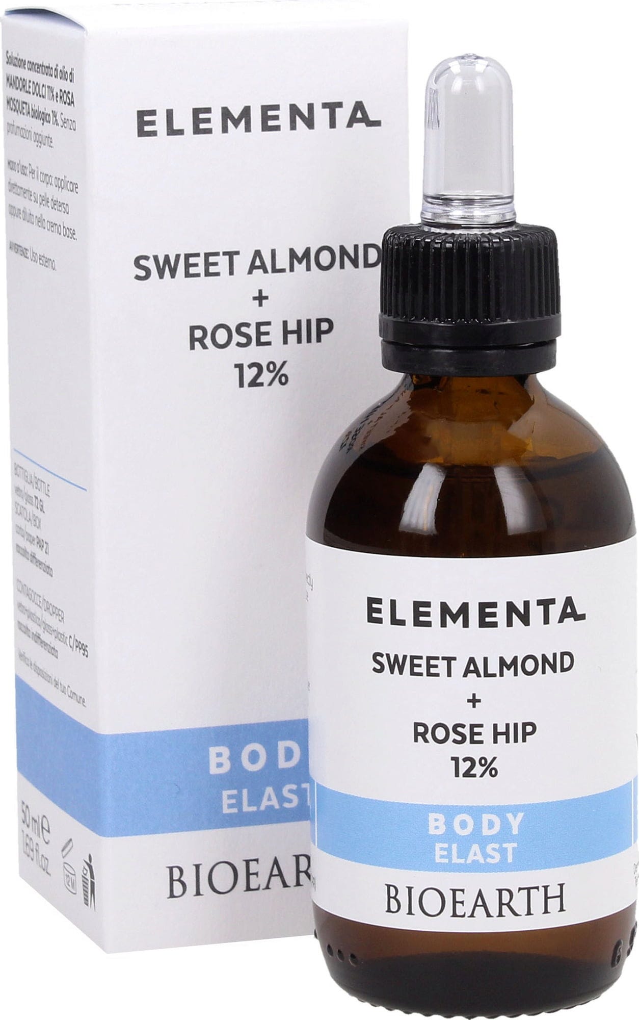 BIOEARTH  ELEMENTA BODY ELAST Süßmandel + Wildrose 12%, 50 ml