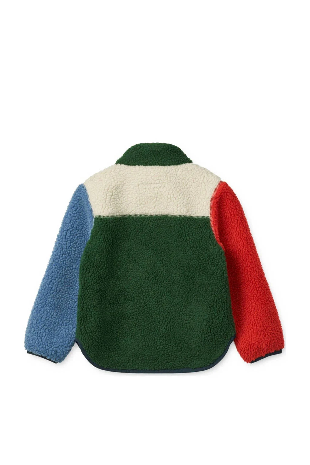 Liewood teddy tussenjas Noam groen/blauw/rood