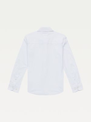 Camisa de algodão popeline elástico