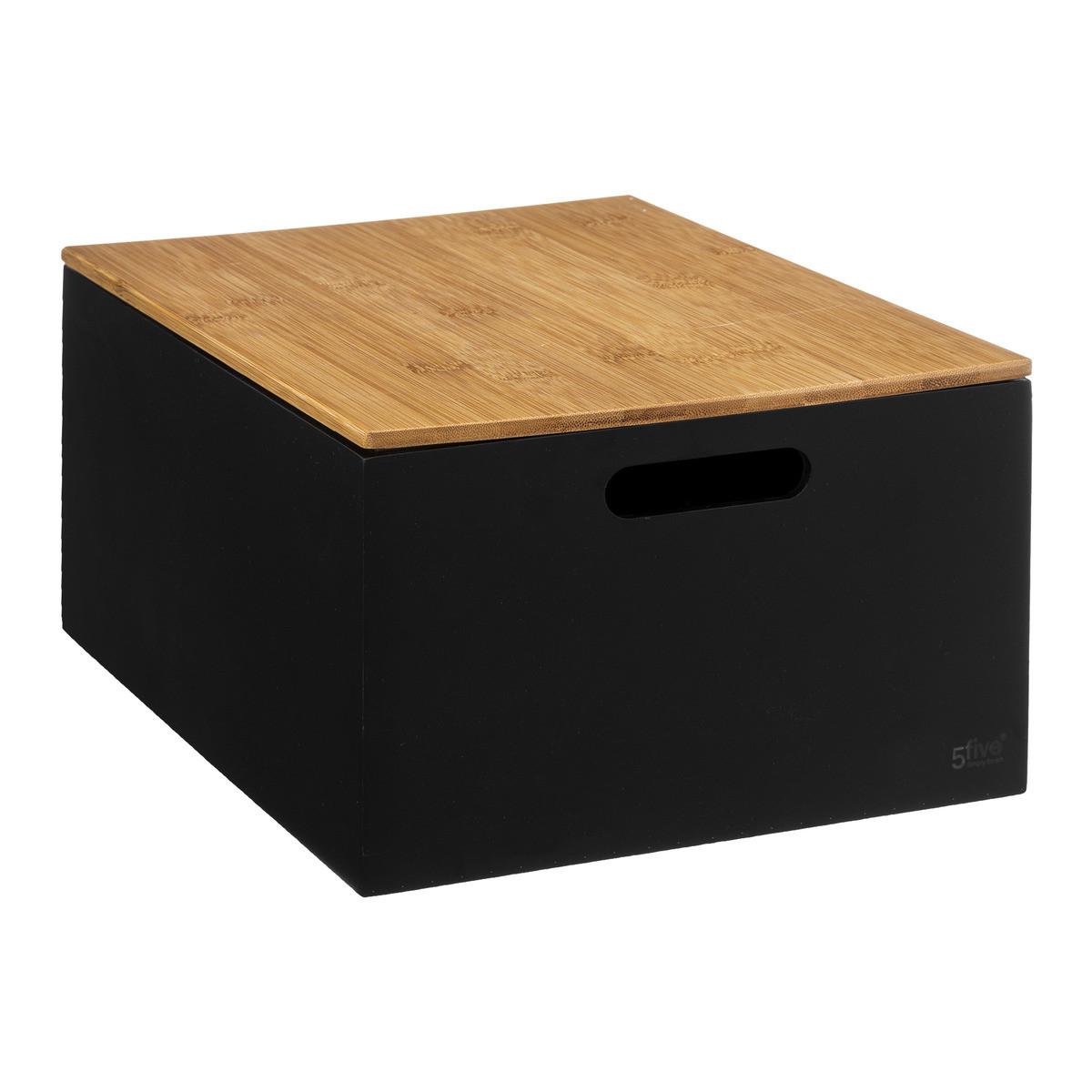 Aufbewahrungsboxen mit Bambusdeckel - 3er-Set