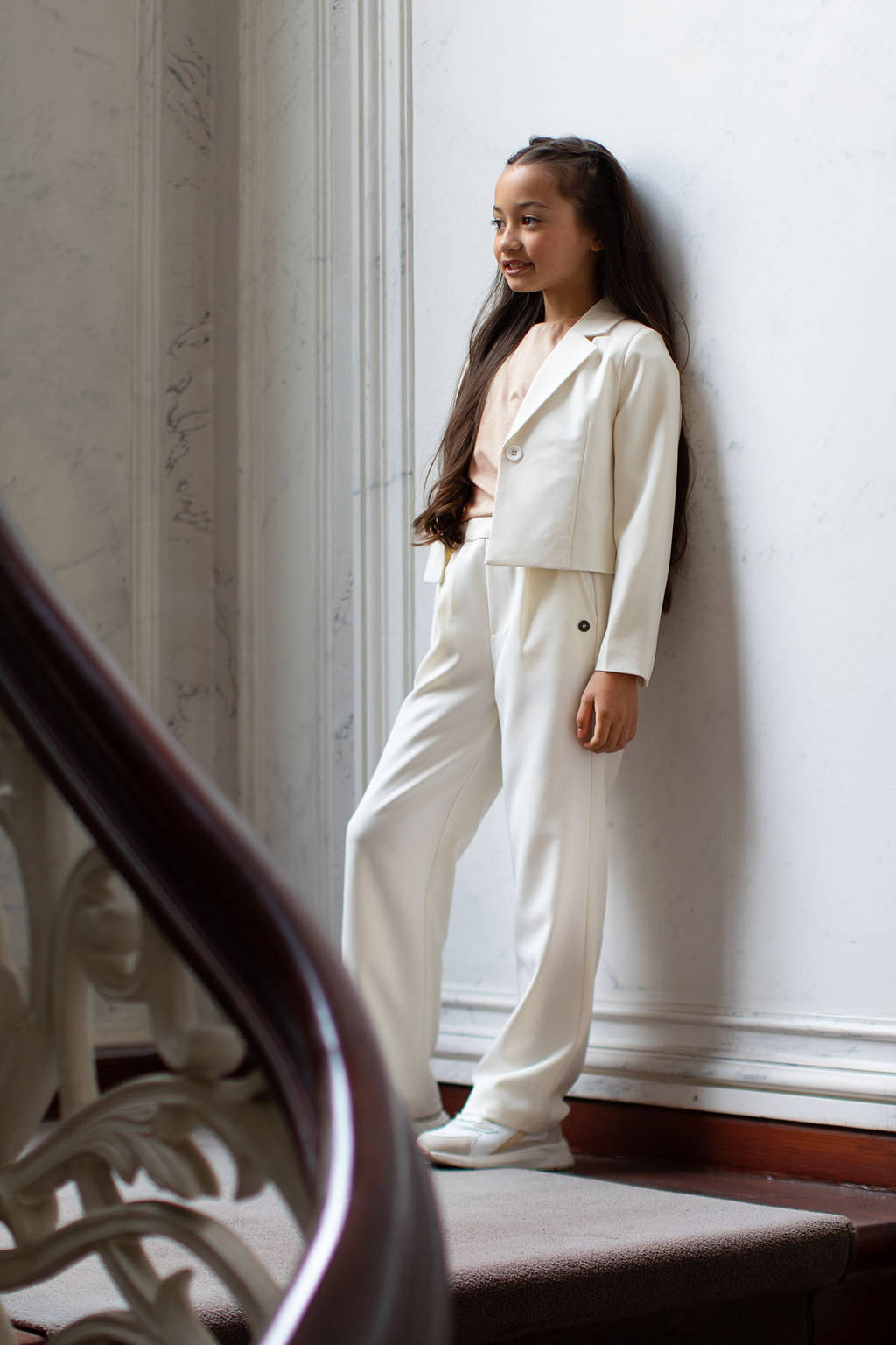 Like Flo blazer + pantalon offwhite