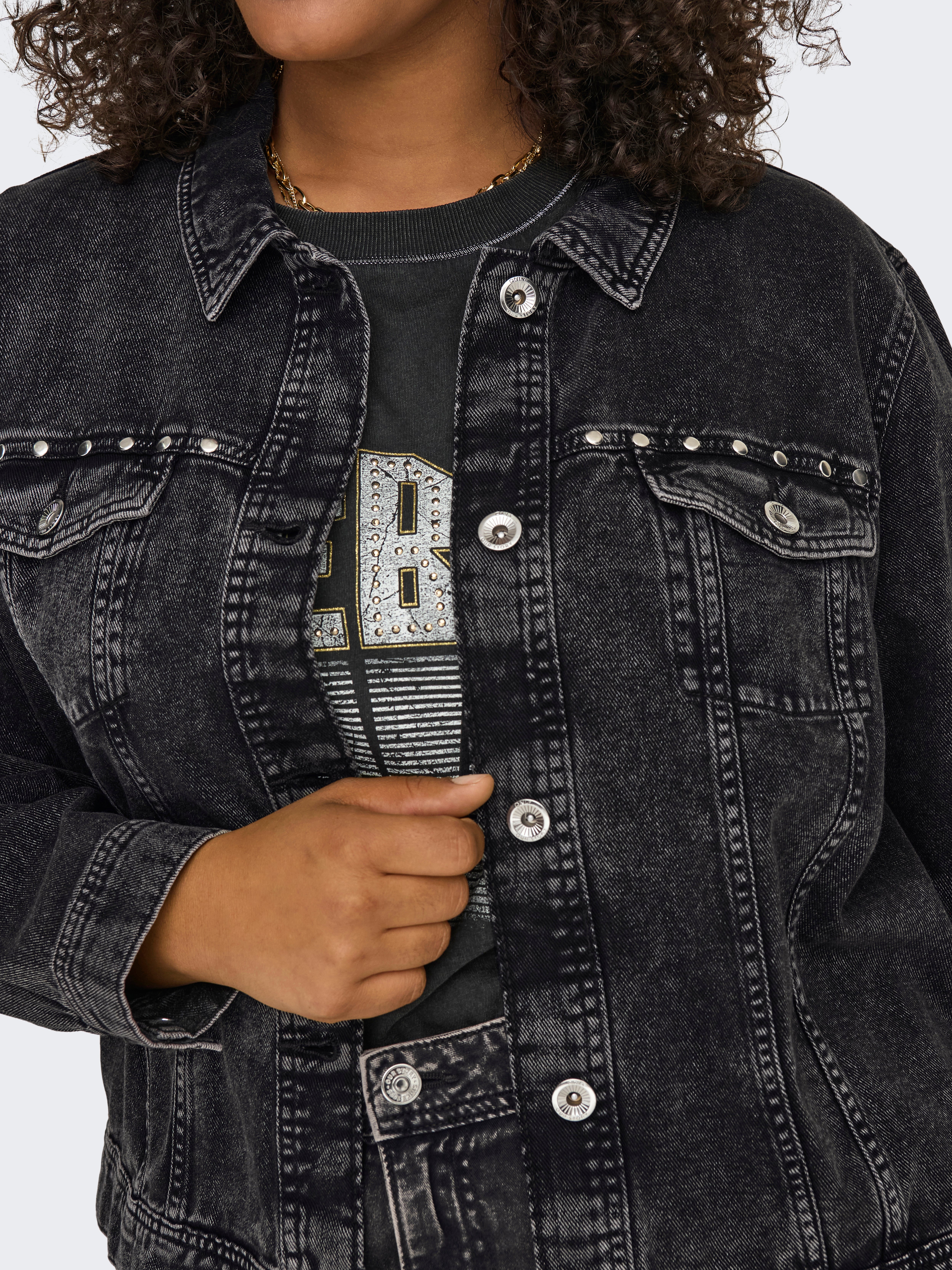 CARLEANA Jeansjacke Black