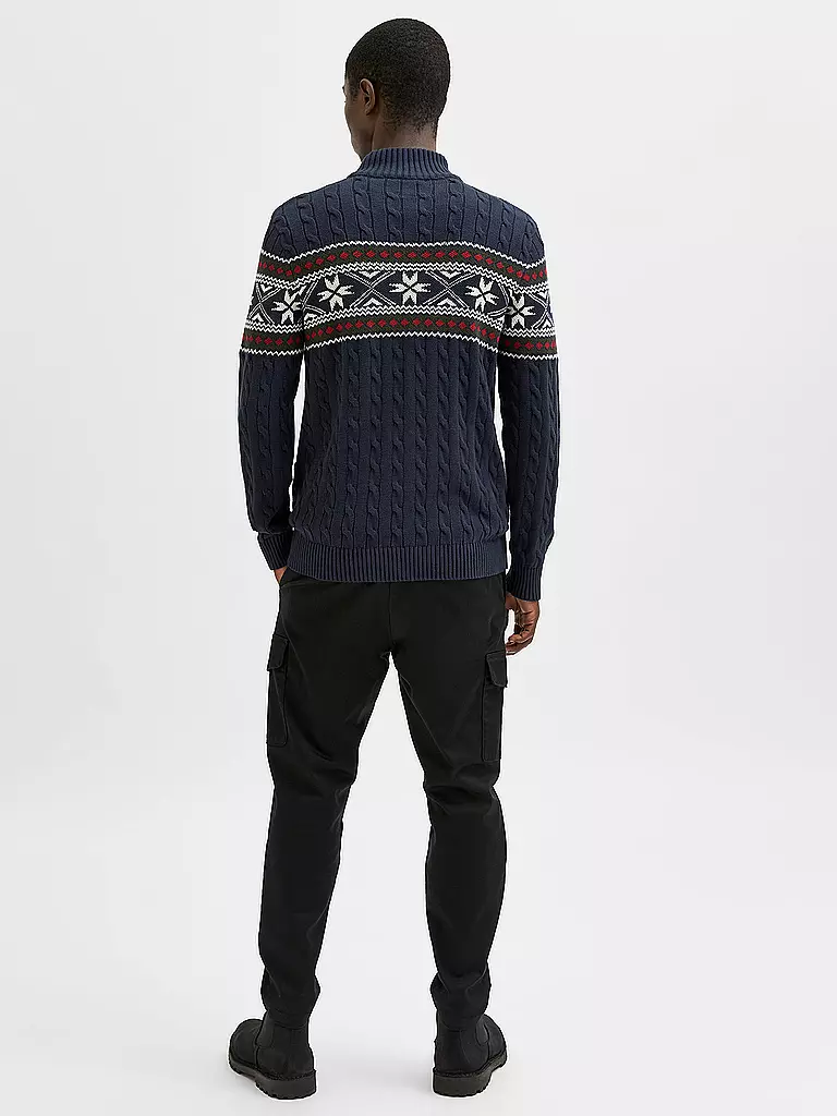 SELECTED Stehkragenpullover SLHFLAKE  blau