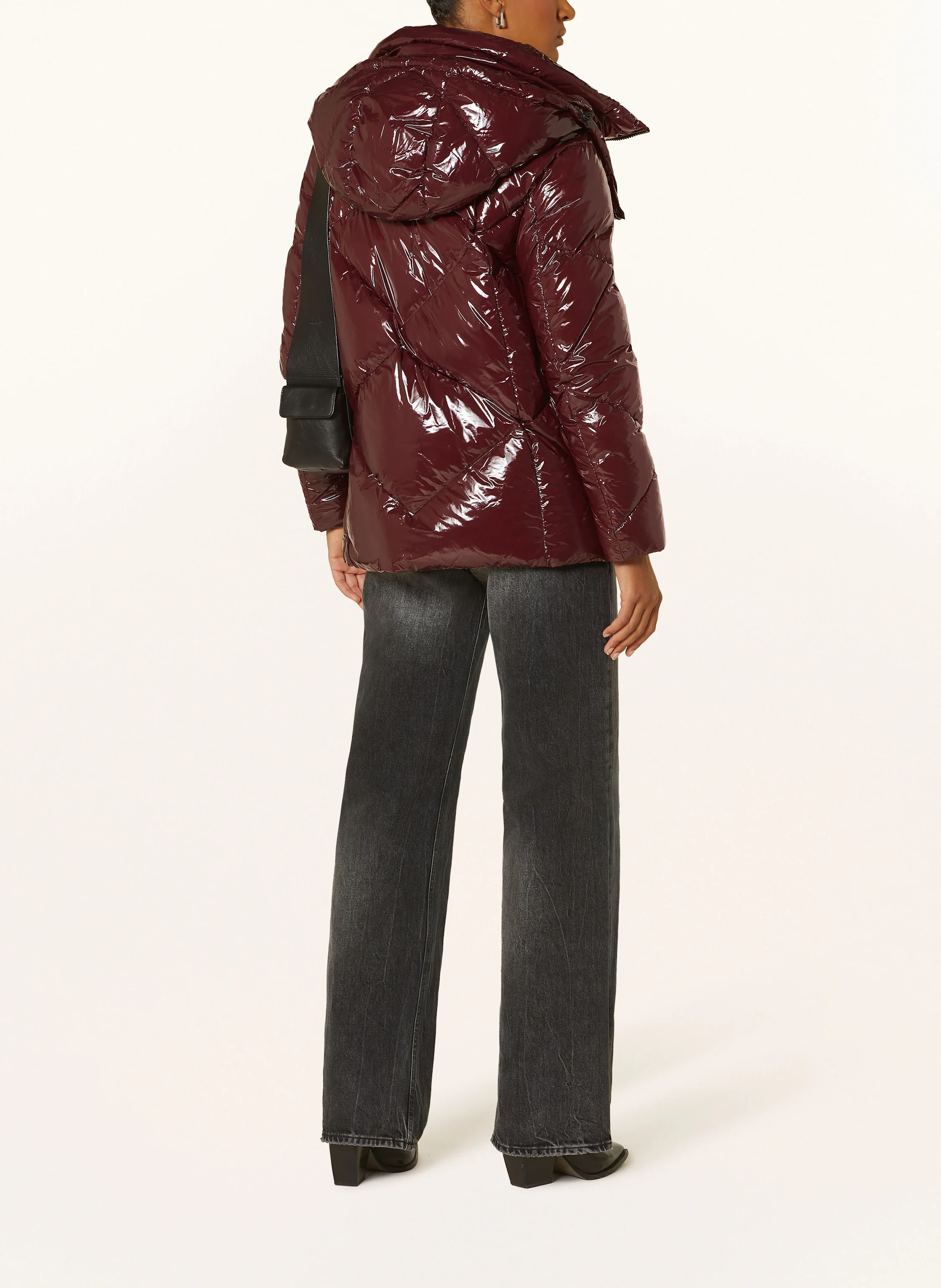 Blauer Steppjacke MALIA mit abnehmbarer Kapuze