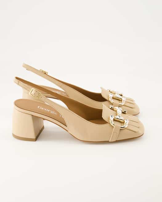 George Watts L6002 Slingpumps in Beige