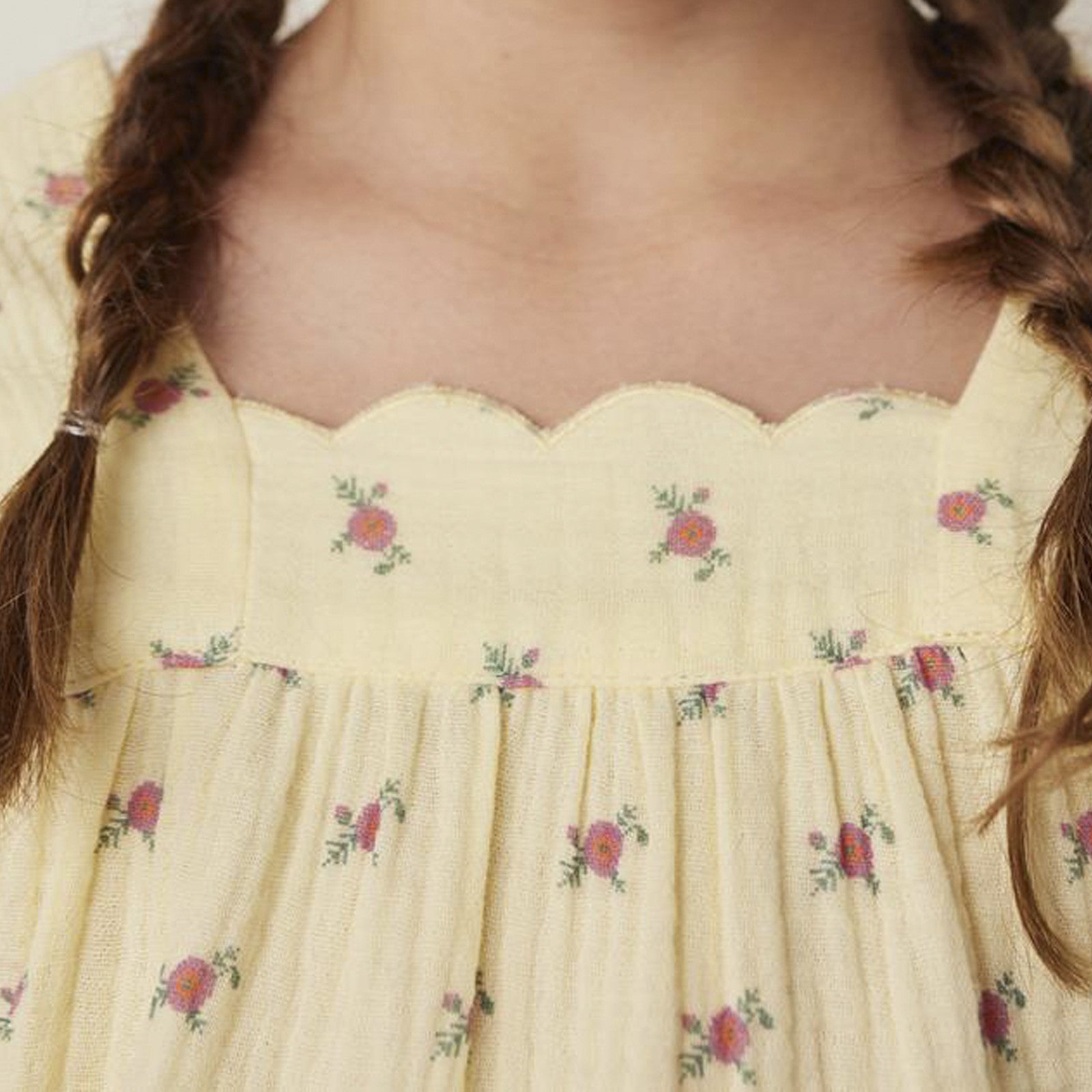 Bluse Flower Print Yellow
