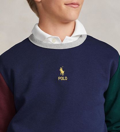 Polo Ralph Lauren Bluse - Navy m. Bordeaux/Dunkelgrün