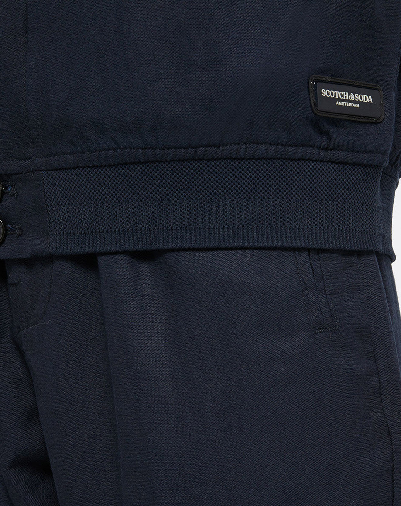 Scotch & Soda Blouson en Lin mélangé bleu marine