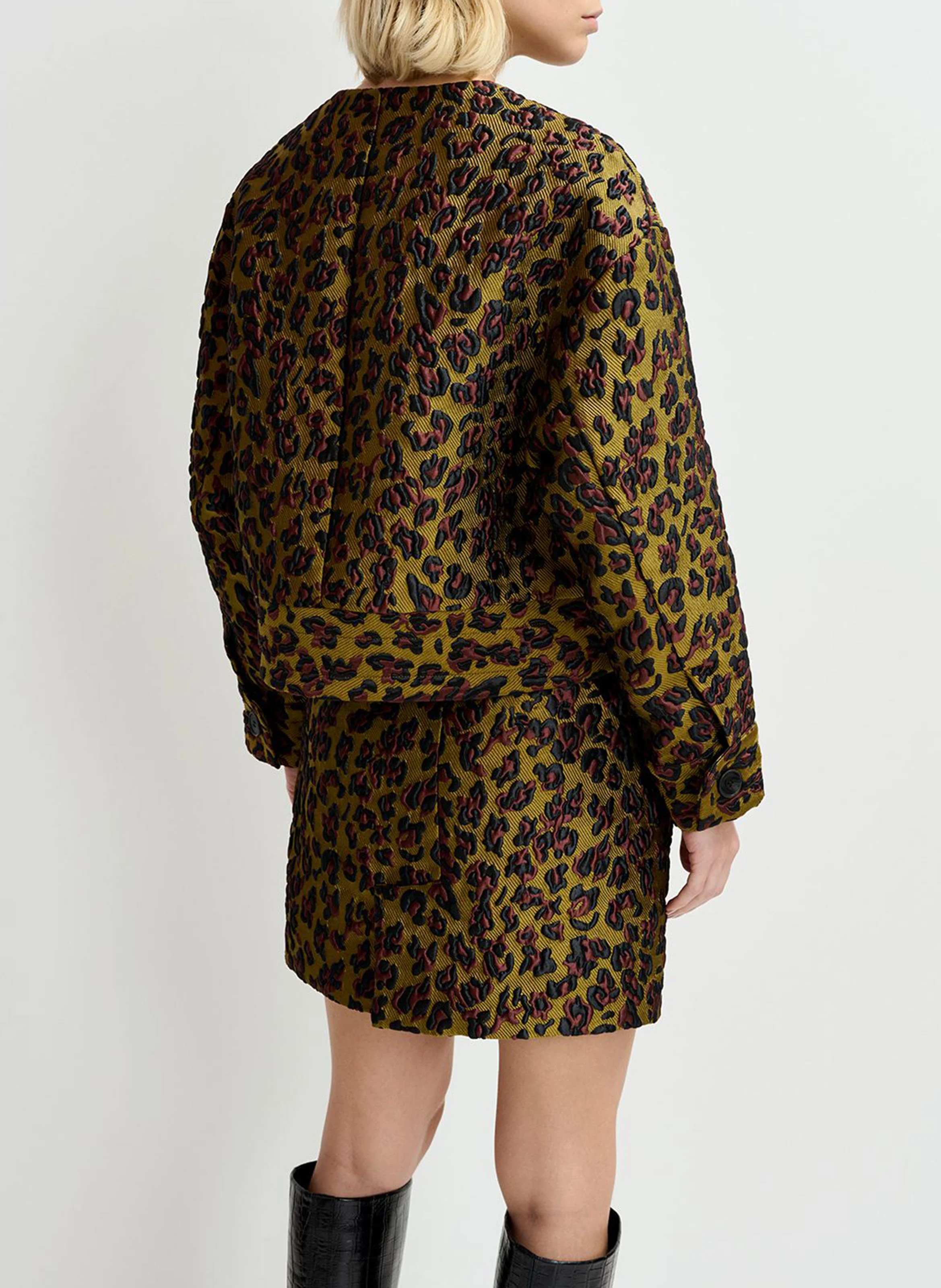 GALLANT2 - Veste col classique ample en jacquard imprimé | Vert