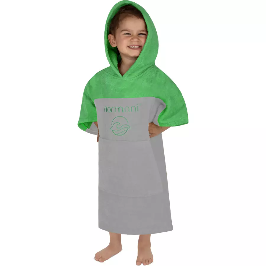 normani Kinder Badeponcho Puwai Grün