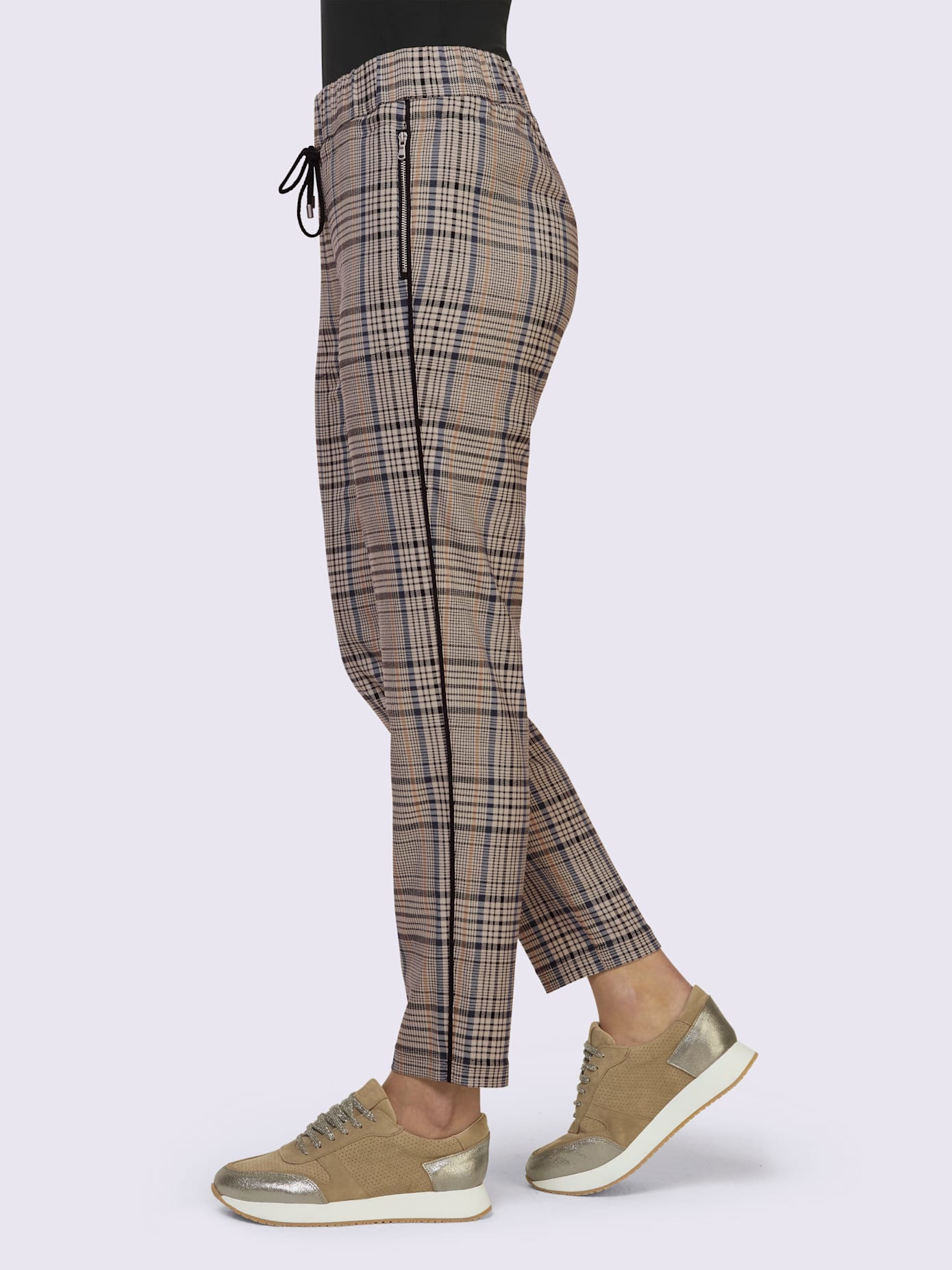 Pantalon avec losange motif à carreaux