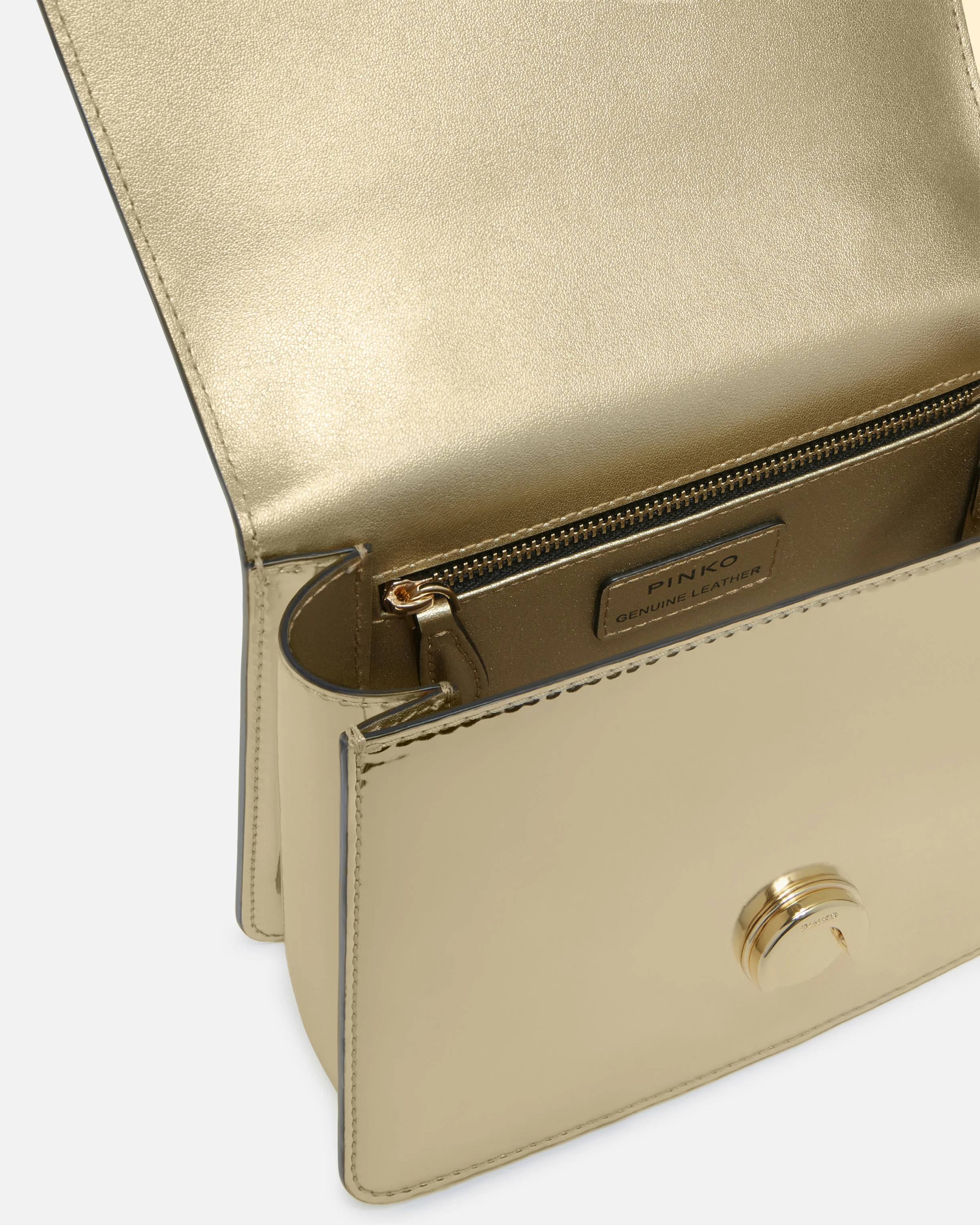 Sac à main mini love bag effet miroir doré | Doré