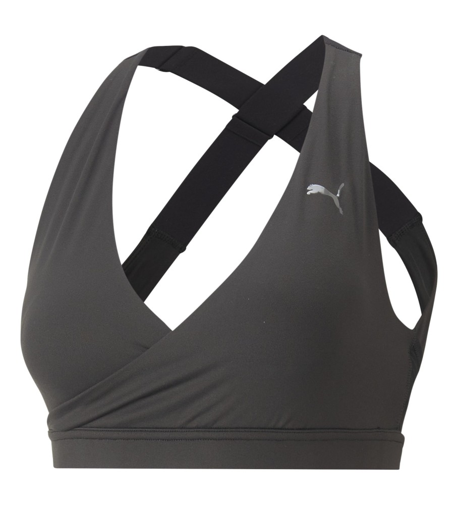 Sutiã de treino Puma Yogini Mid Impact Crossover preto
