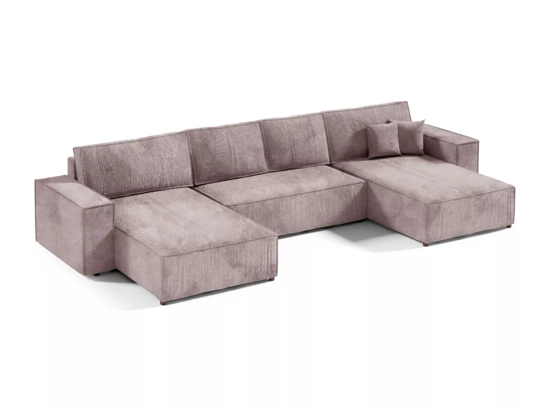 Canapé d'angle convertible MILLE U Rose