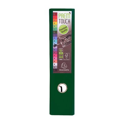 Exacompta Prem'Touch - Classeur à levier - Dos 80 mm - A4 Maxi - pour 715 feuilles - vert foncé