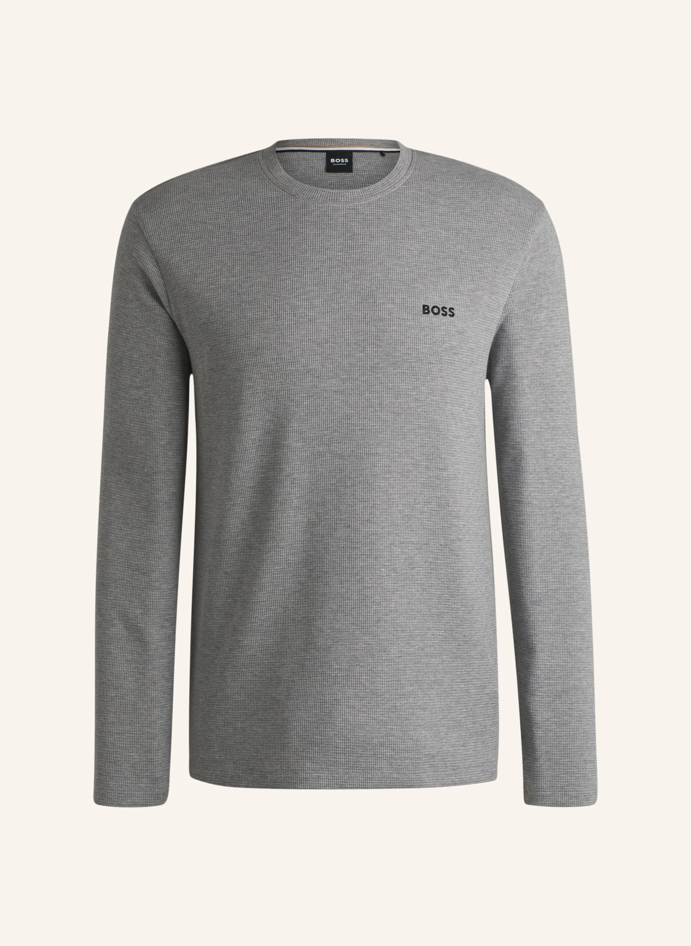 BOSS Pyjama-Oberteil WAFFLE LS-SHIRT Regular Fit