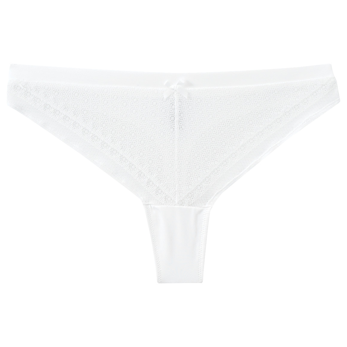 Gina Benotti Damen String mit Spitze weiss