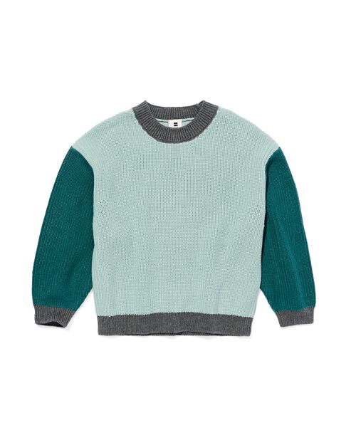 pull enfant en maille bleu