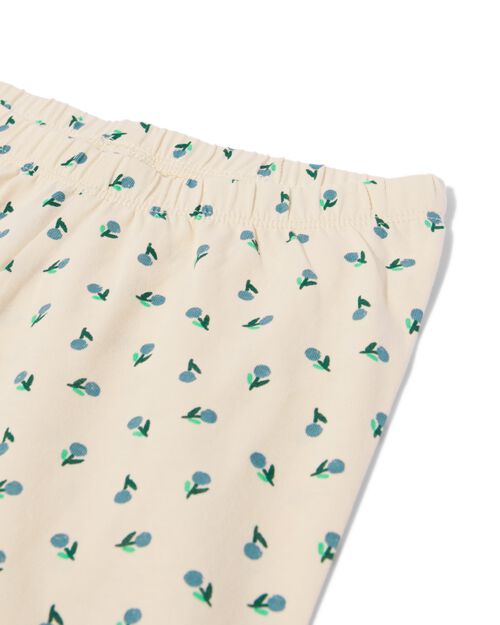 pyjama en coton extensible à fleurs pour enfant blanc cassé