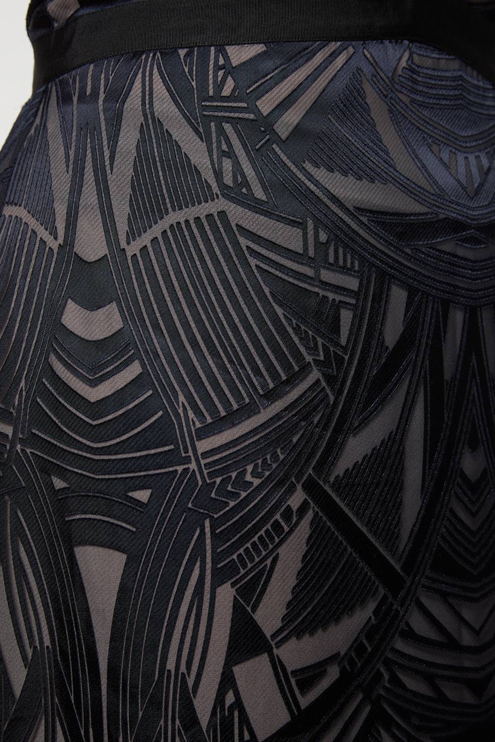 KarenMillen Amelia Graham Robe Colonne Tissée Grande Taille avec Détails en Lacets Burnout
