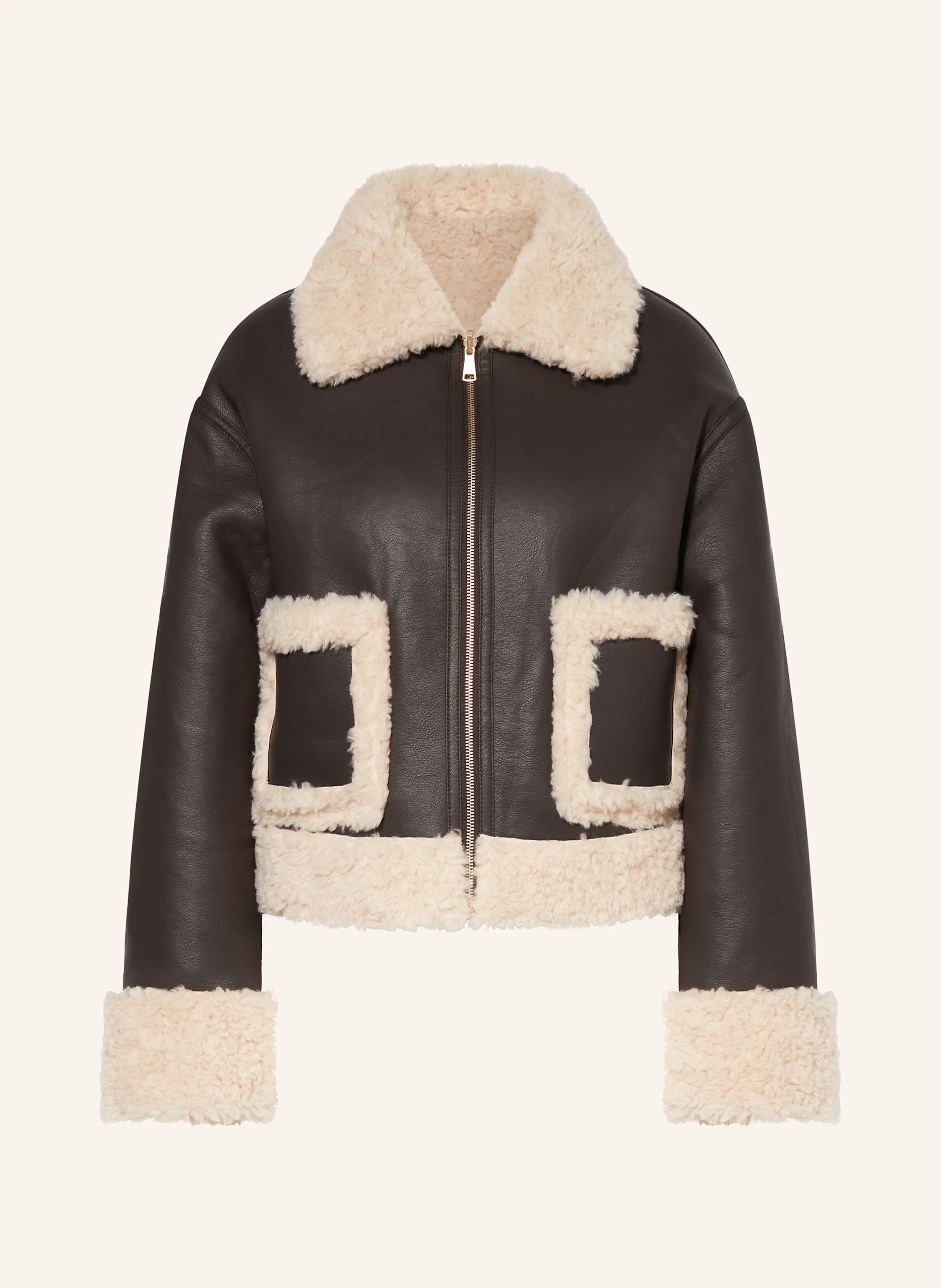 lilienfels Lederjacke mit Kunstfell