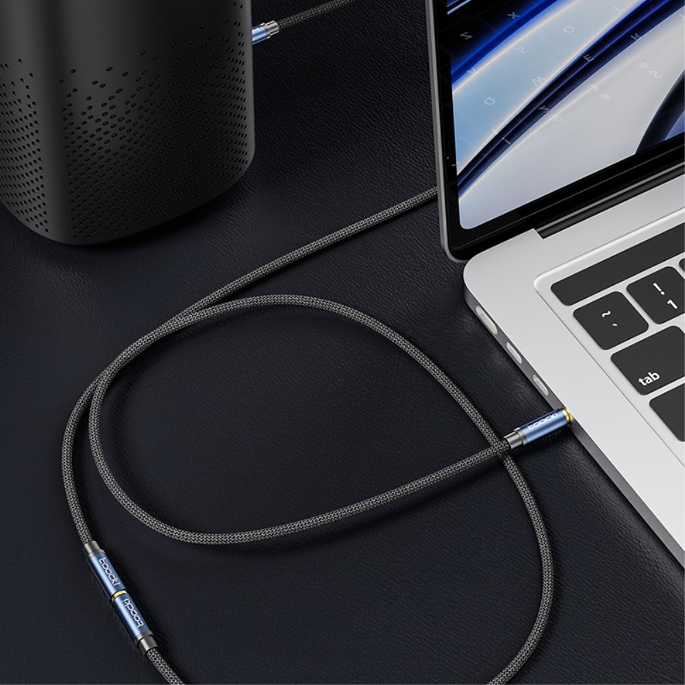 (1m) 3.5mm Audio und Mikrofon Klinke Stecker auf 3.5 mm Klinken Buchse Stereo AUX geflochtenes Verlängerungskabel - Grau