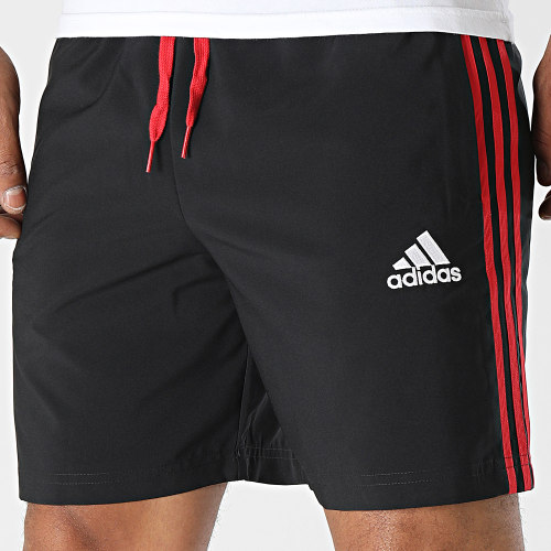 Short Jogging A Bandes Manchester United IA8518 Rouge Noir