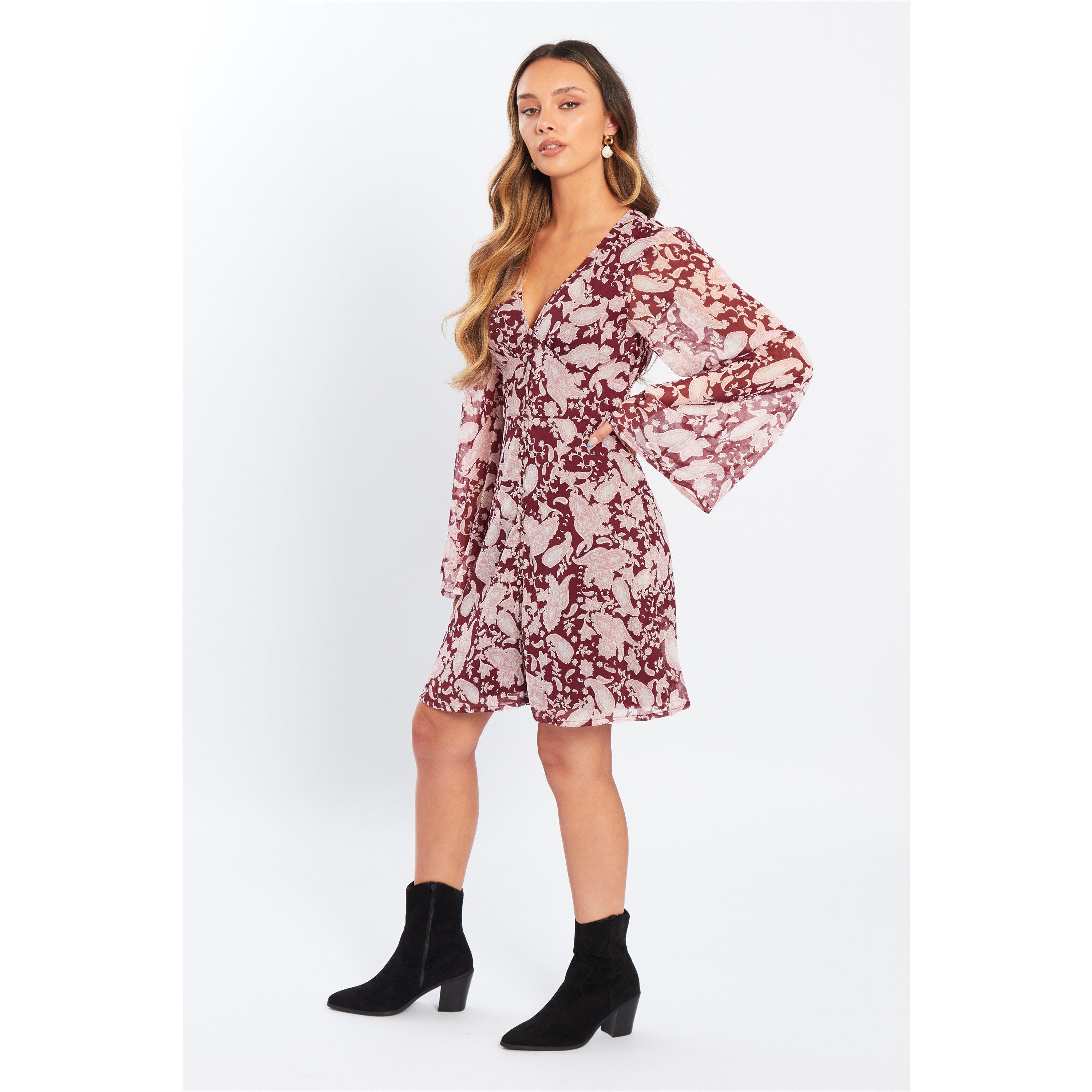 Be You BY Bell Sleeve Dress Womens