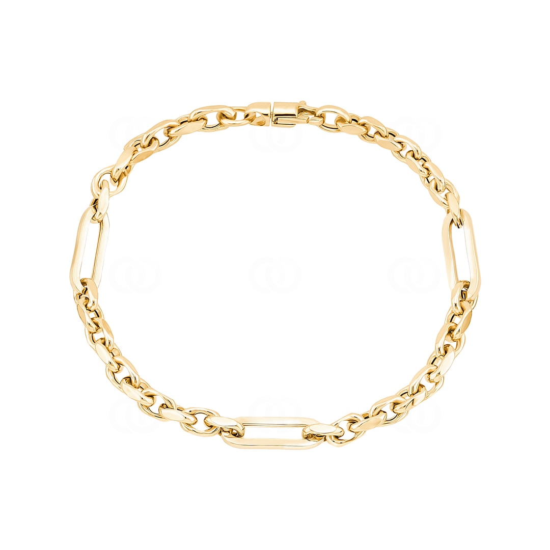 5.5mm Fantasiearmband 750/18 K Gelbgold halbmassiv