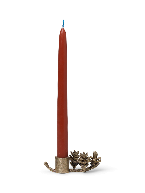 Ferm Living Forest kandelaar black brass