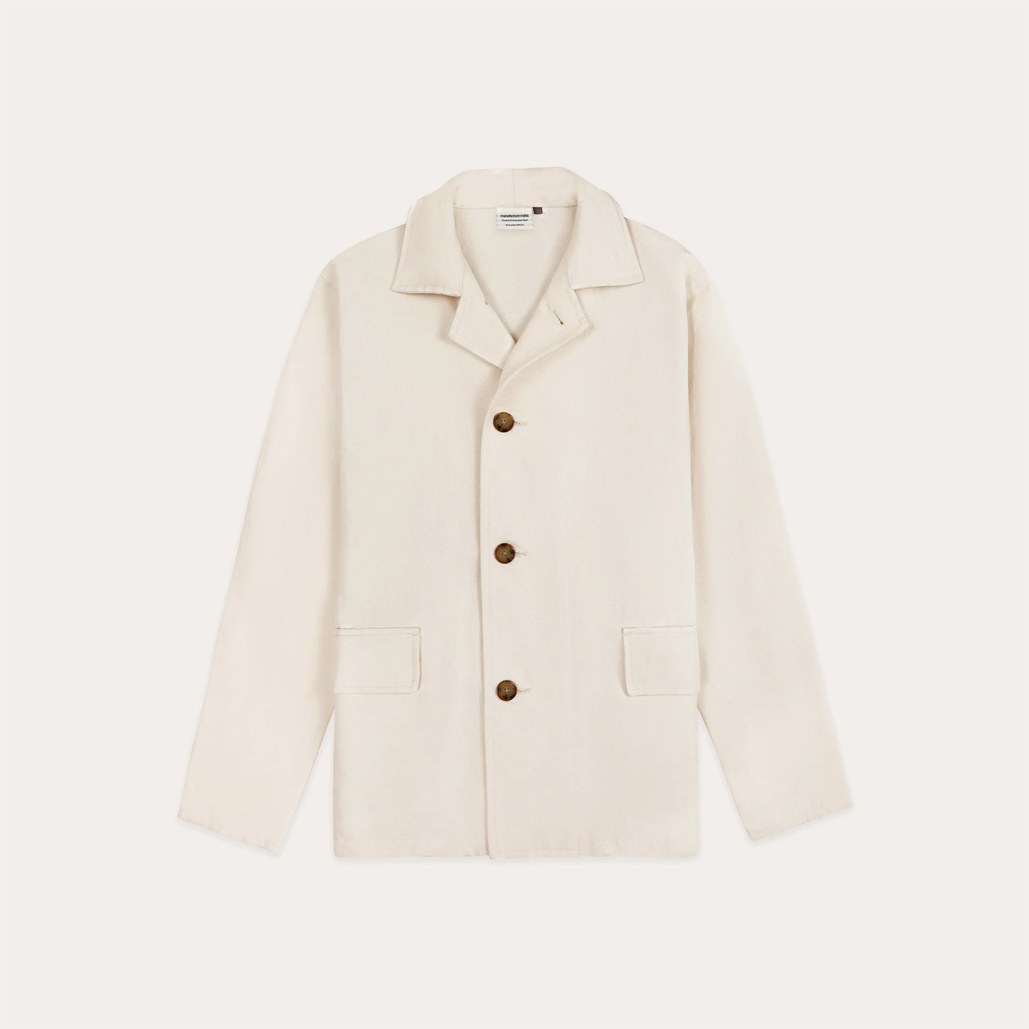 Ecru cotton and linen work jacket