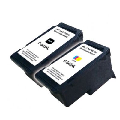Cartouche compatible Canon PG-545/CL-546XL - Pack de 2 - noir, cyan, magenta, jaune - Uprint