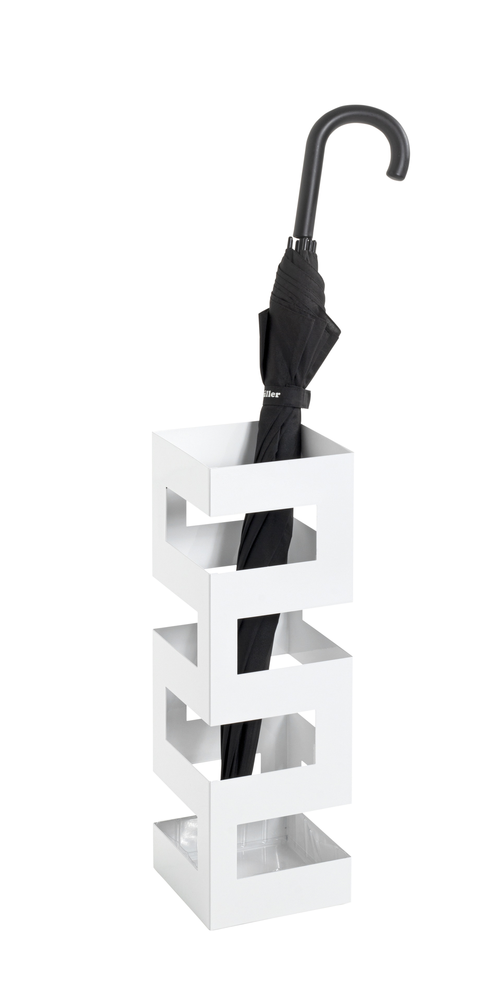 Schirmständer 16 x 48 x 16 cm Stahl weiß